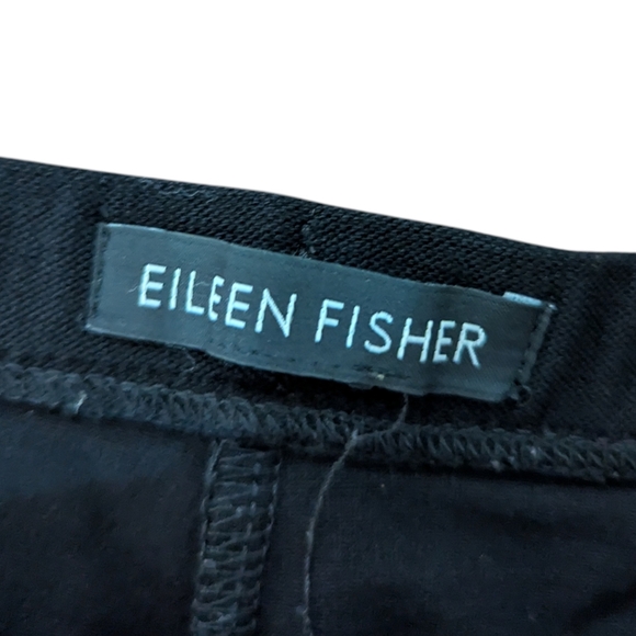 Eileen Fisher Black Cropped Wide Leg Pull On Pants Sz XL - Picture 2 of 7